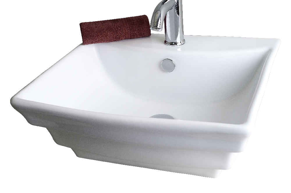 19.75-in. x 17-in. Rectangle Bathroom Vessel Sink White Enamel Glaze