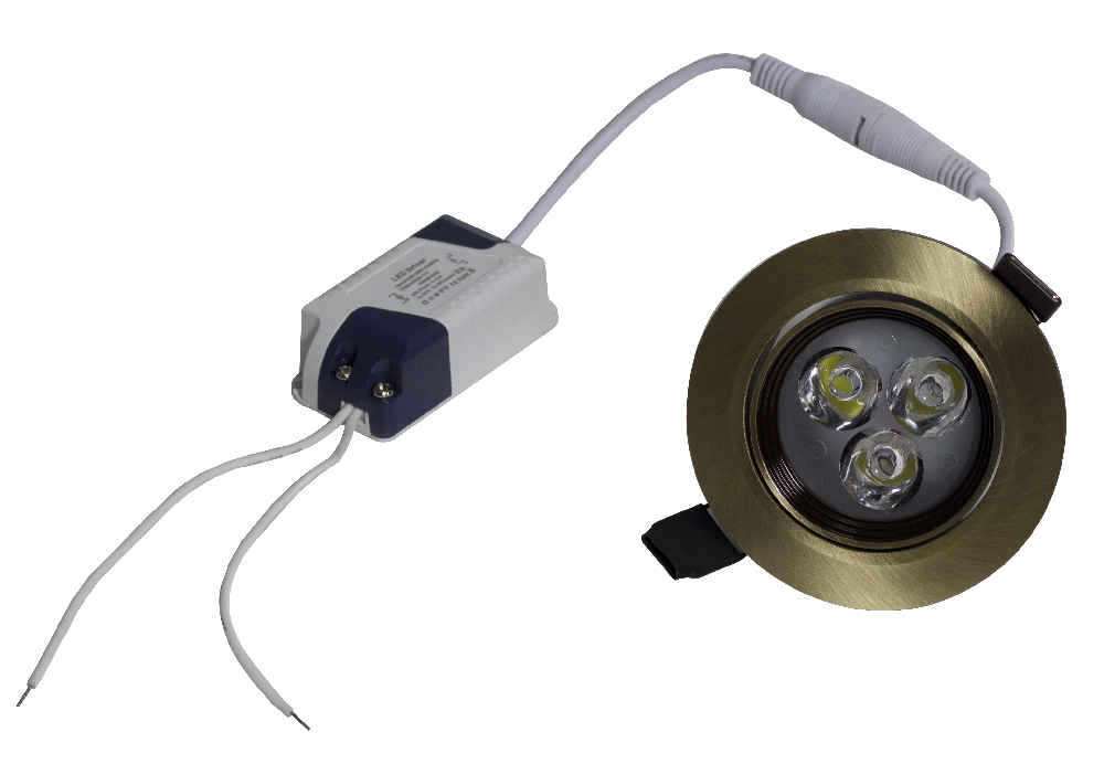3.5-in. W Round Aluminum Semi-Recessed Pot Light In Antique Brass Color