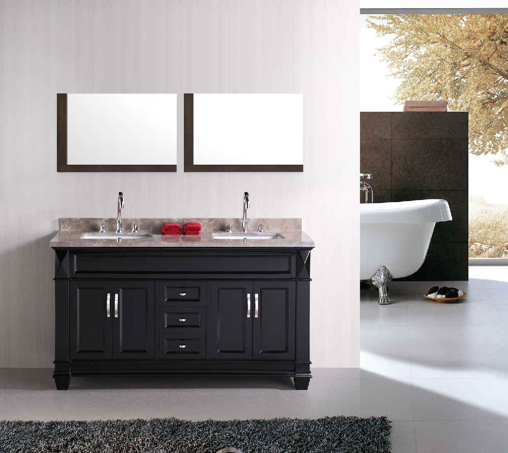 35.5-in. W 23.5-in. H Modern Plywood-Melamine Wood Mirror In Dawn Grey