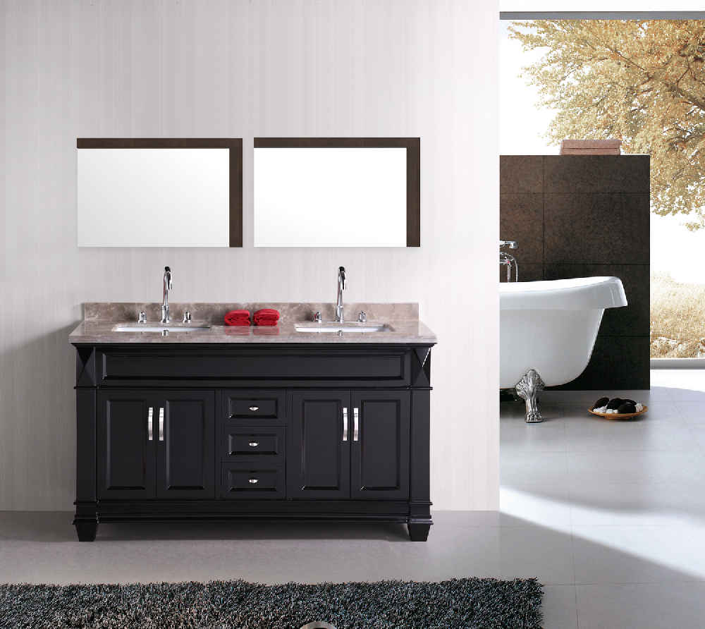 35.5-in. W 23.5-in. H Modern Plywood-Melamine Wood Mirror In Dawn Grey