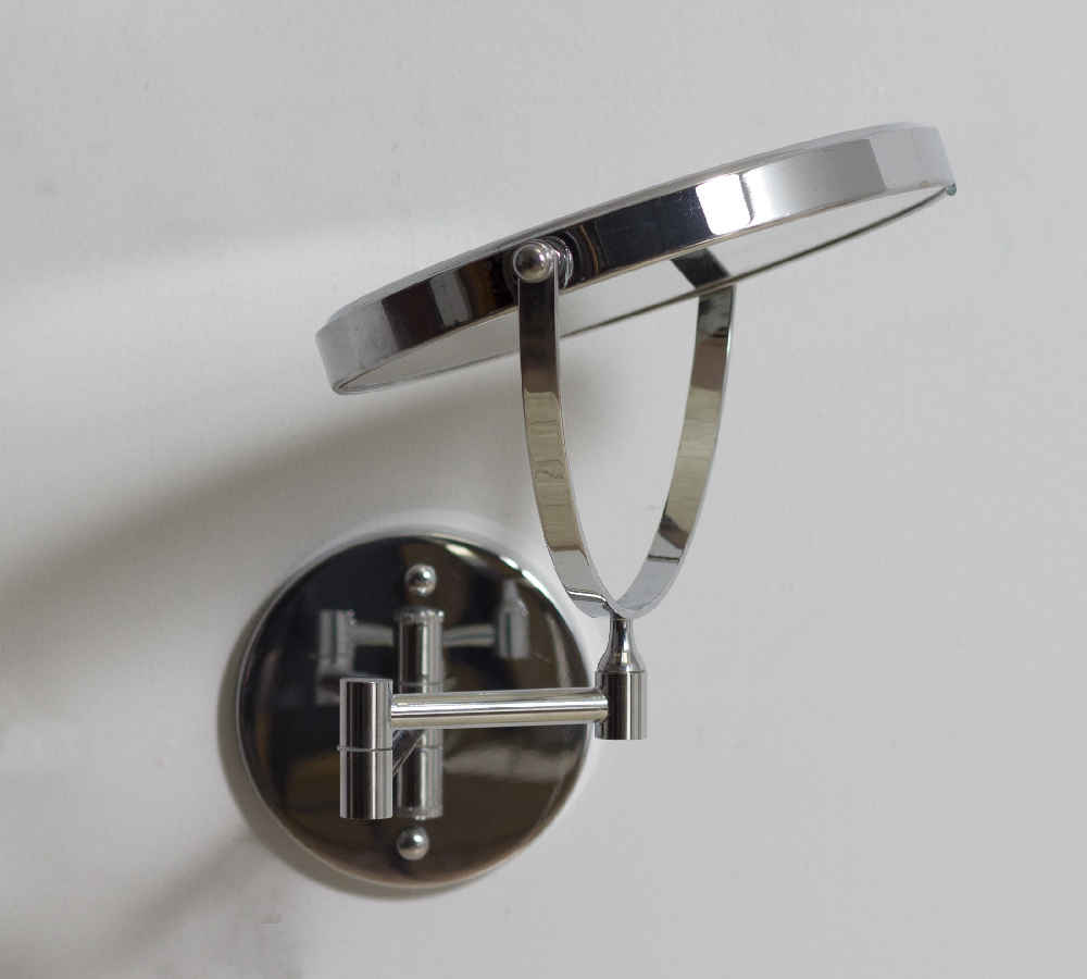 19.56-in. x 12.14-in. Stainless Steel Wall Mount Magnifying Mirror In Chrome