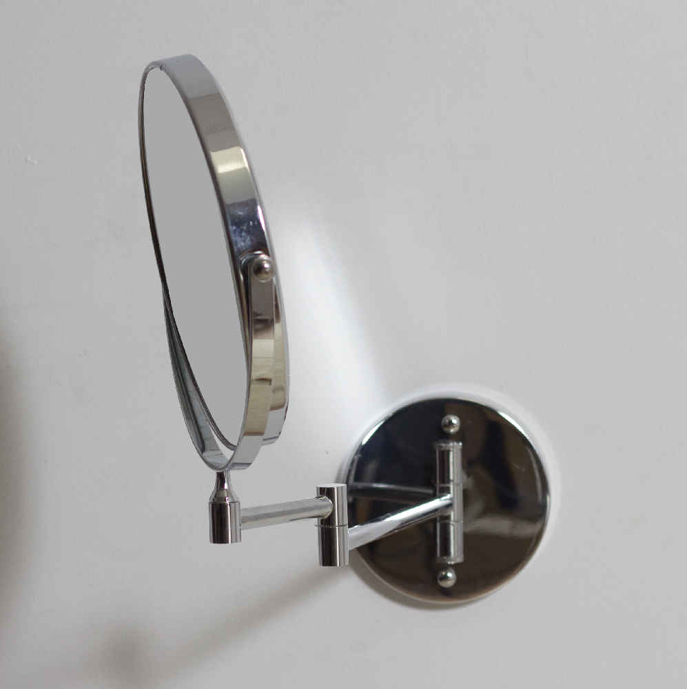 19.56-in. x 12.14-in. Stainless Steel Wall Mount Magnifying Mirror In Chrome