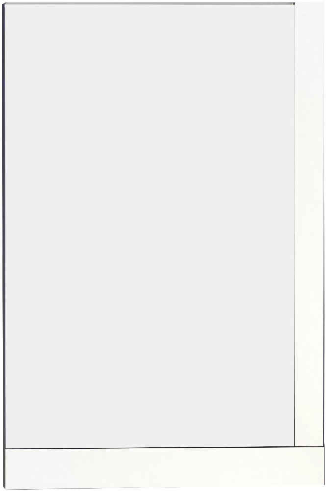 23.5-in. W 35.5-in. H Modern Plywood-Veneer Wood Mirror In White