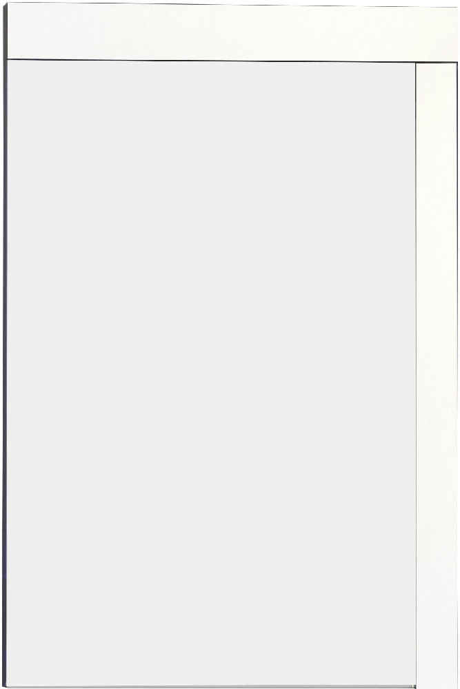 23.5-in. W 35.5-in. H Modern Plywood-Veneer Wood Mirror In White