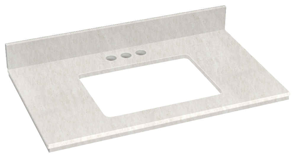 30.5-in. W  18.75-in. D Stone Top In Beige Color For 3H4-in. Faucet