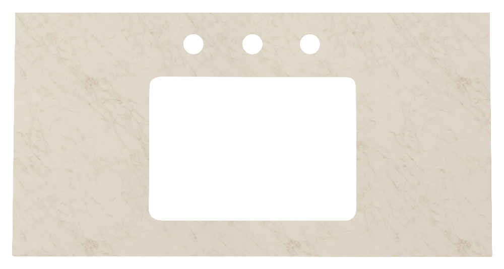 36-in. W 18.25-in. D Stone Top In Beige Color For 3H8-in. Faucet