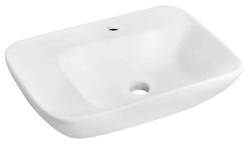 23.5-in. x 17.25-in. Rectangle Bathroom Vessel Sink White Enamel Glaze