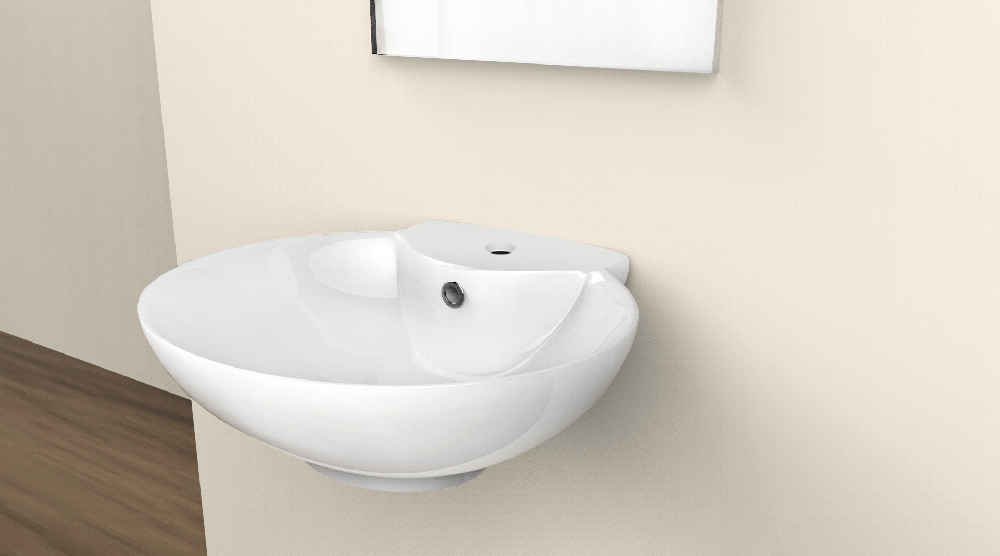 22.75-in. x 17.25-in. Oval Bathroom Vessel Sink White Enamel Glaze