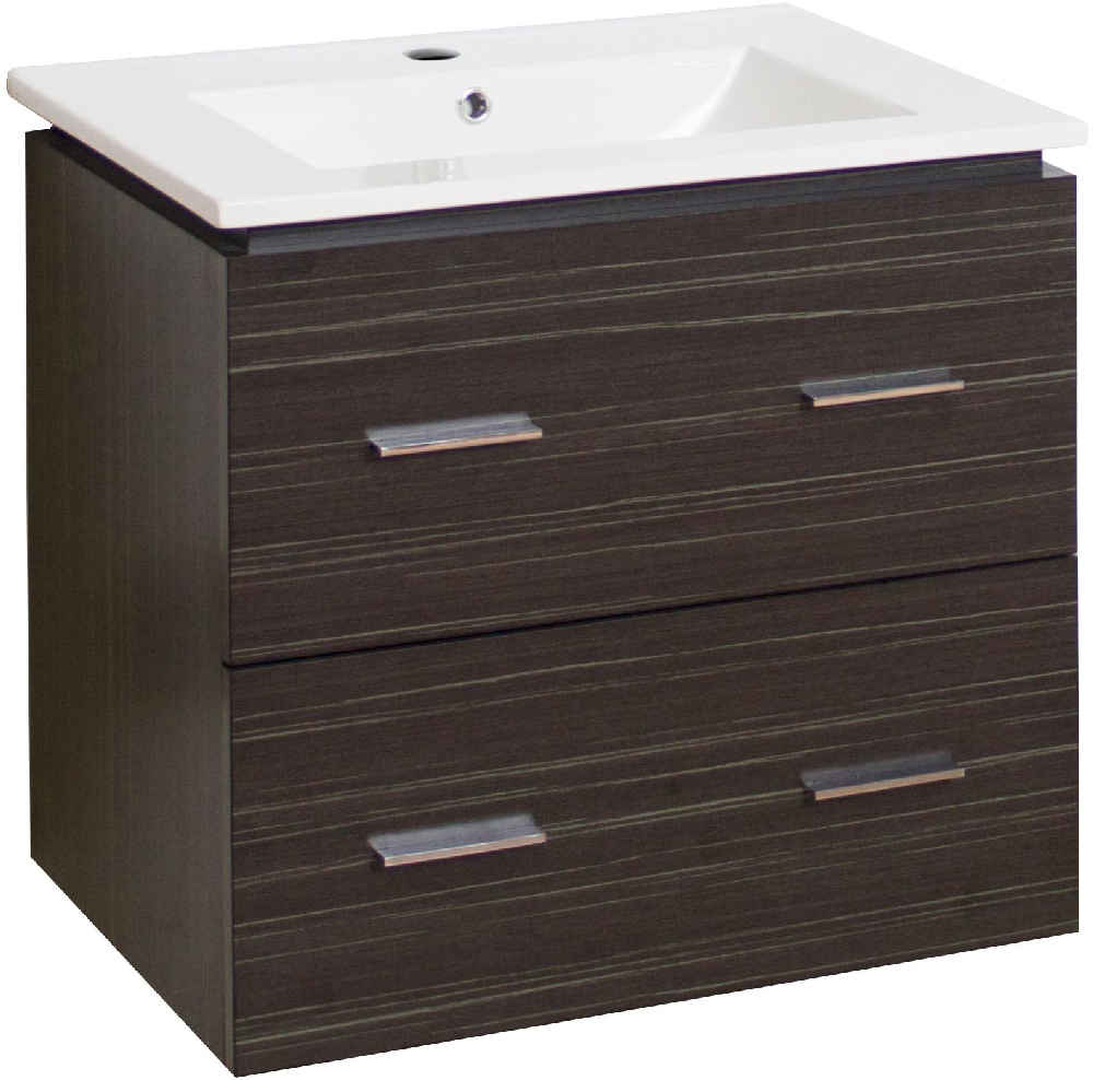 23.75-in. W Wall Mount Dawn Grey Vanity Set For 1 Hole Drilling 