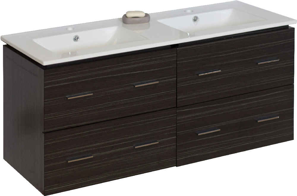 48-in. W Wall Mount Dawn Grey Vanity Set For 1 Hole Drilling 