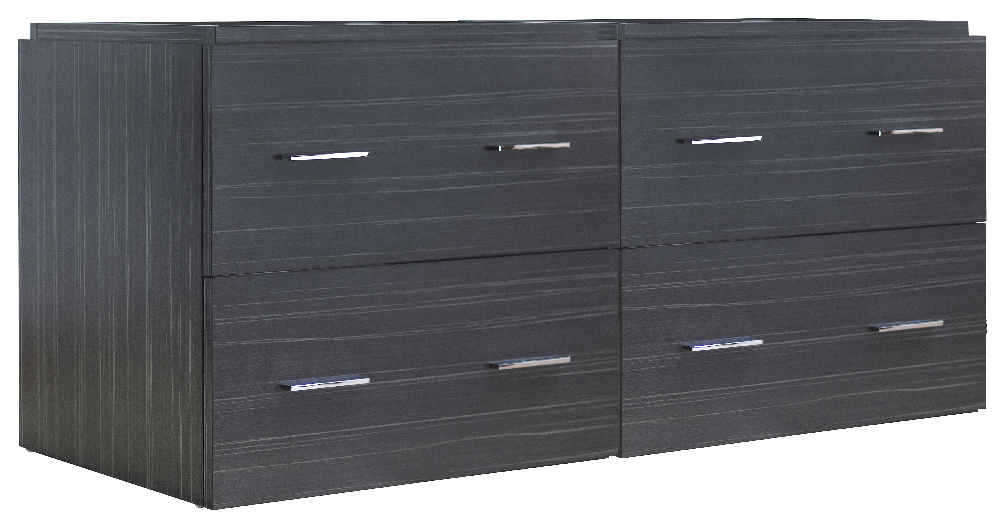 46.5-in. W 17.25-in. D Modern Wall Mount Plywood-Melamine Vanity Base Set Only In Dawn Grey