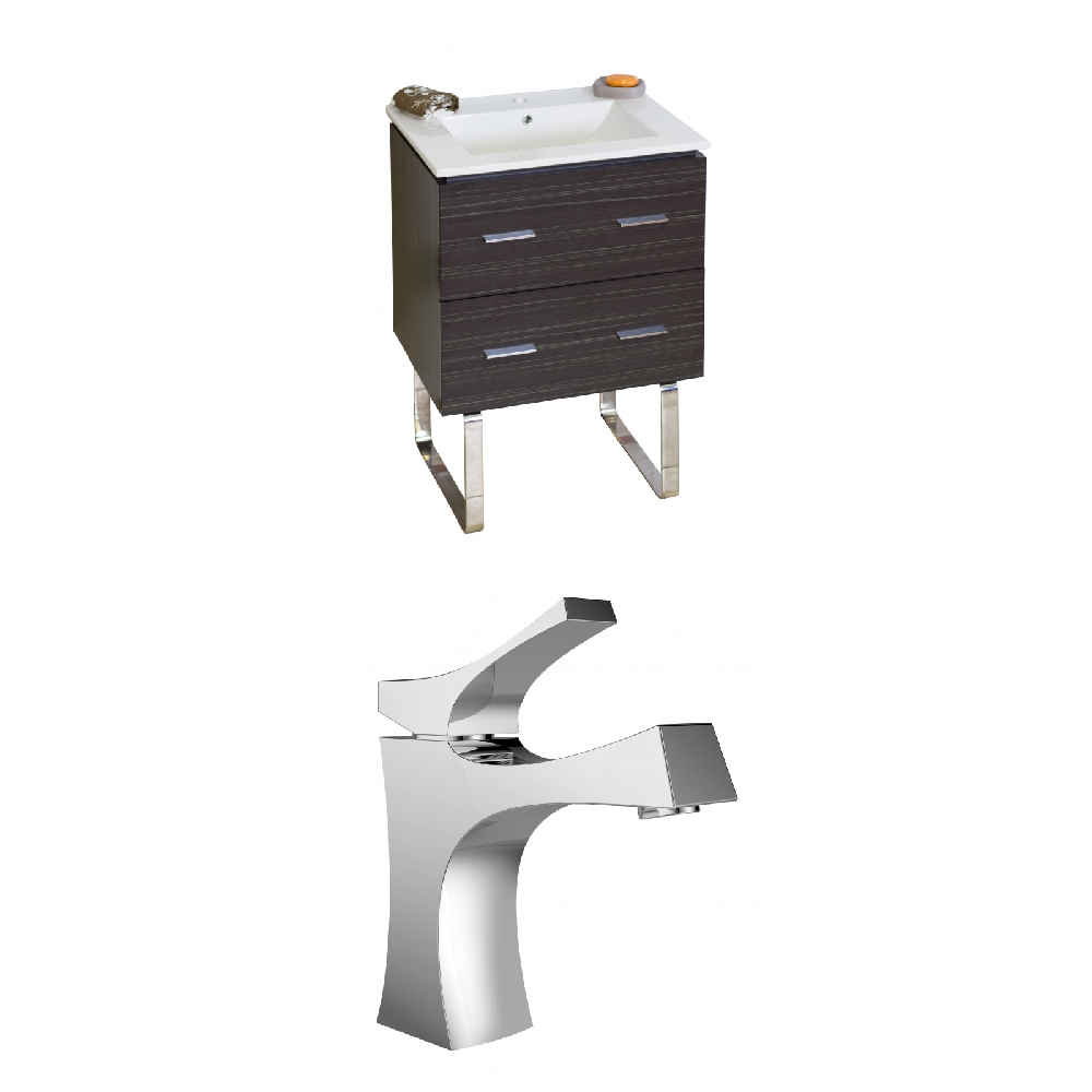 23.75-in. W Floor Mount Dawn Grey Vanity Set For 1 Hole Drilling 