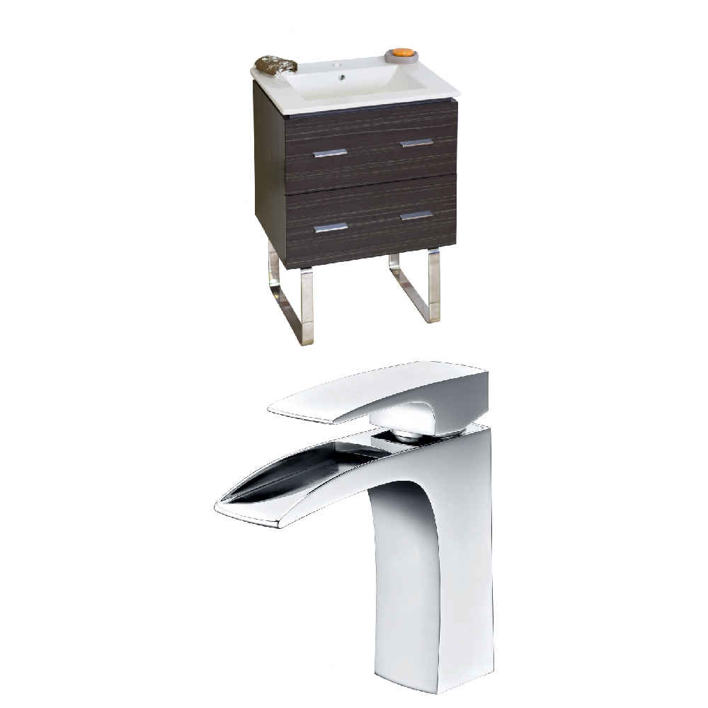 23.75-in. W Floor Mount Dawn Grey Vanity Set For 1 Hole Drilling 
