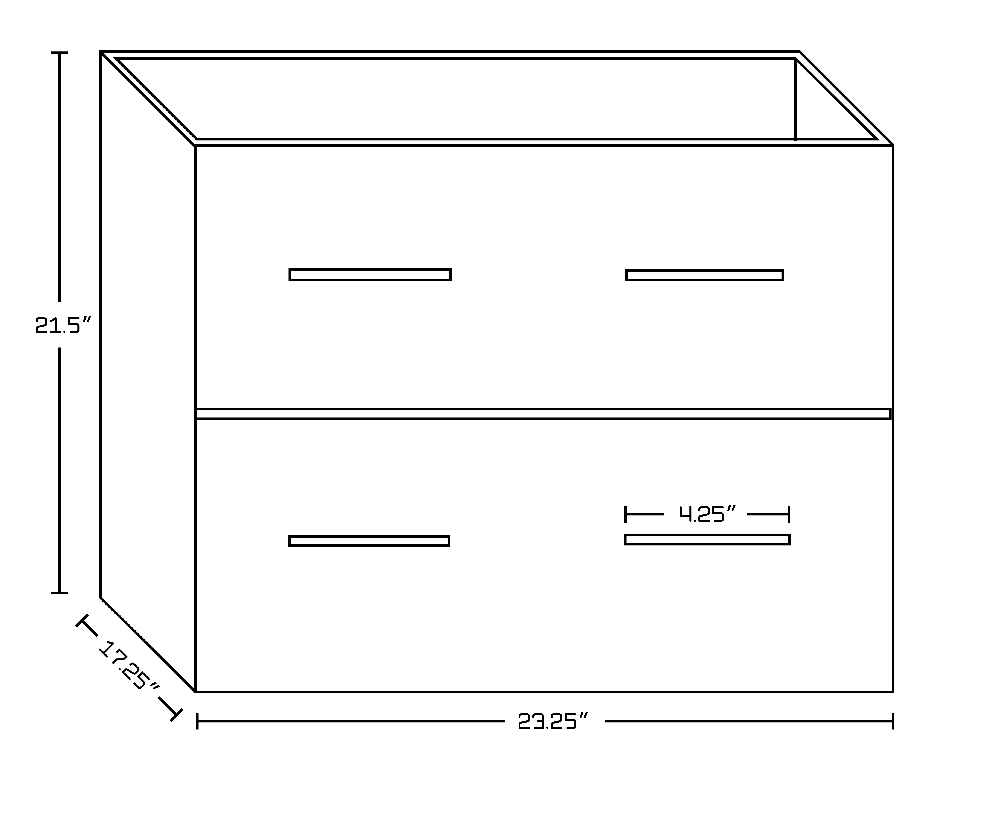 48-in. W Wall Mount White Vanity Set For 1 Hole Drilling