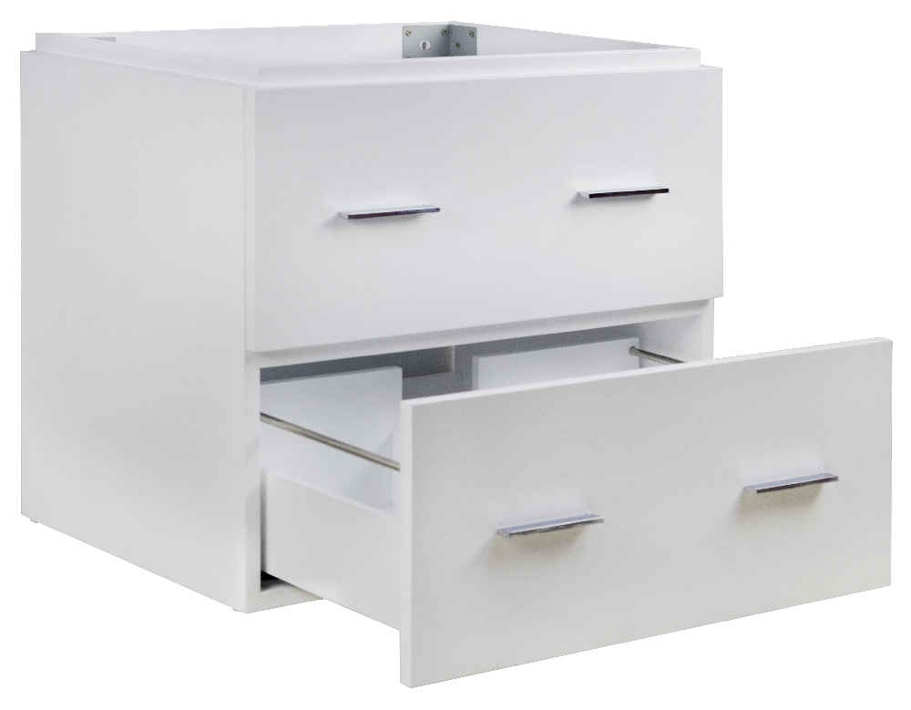 48-in. W Wall Mount White Vanity Set For 1 Hole Drilling